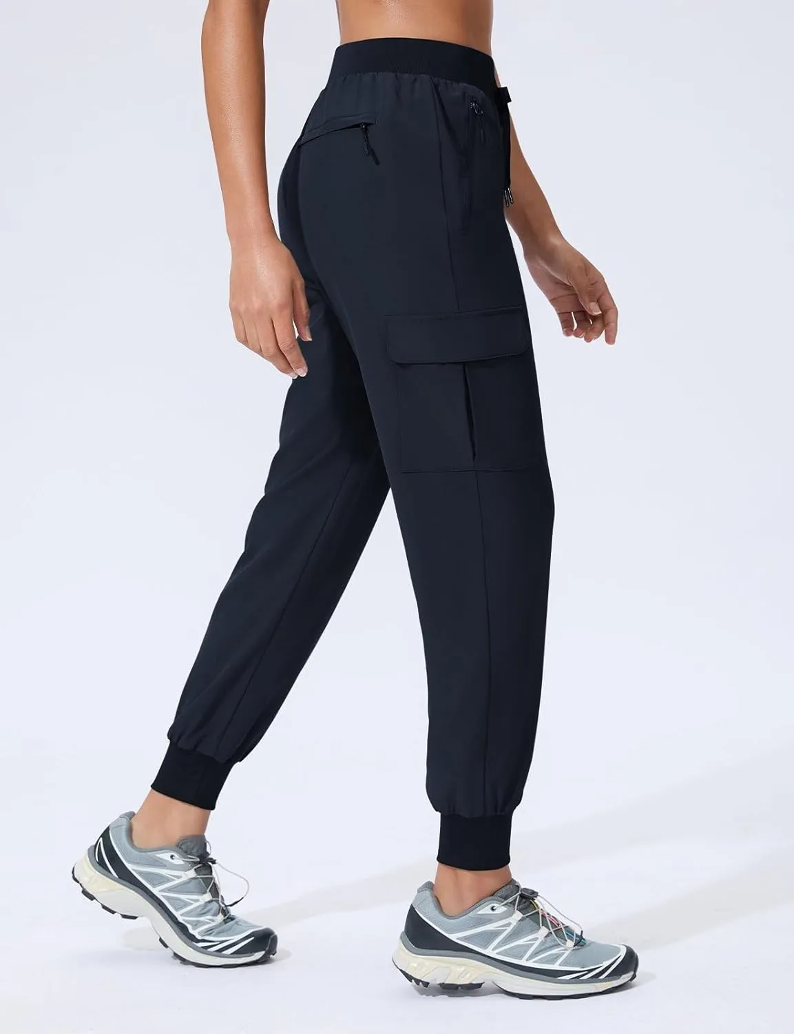 Women's Cargo Joggers Quick Dry Hiking Joggers UPF 50  Lightweight Athletic Jogger Pants Travel Water Resistant