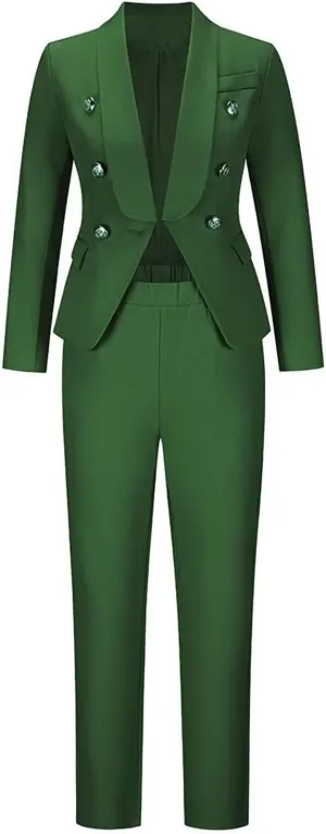 Women's Suit 2 Piece Outfits Suit Women Pants Suit Business Suit Jacket for Women Office Lady Casual Suit Set