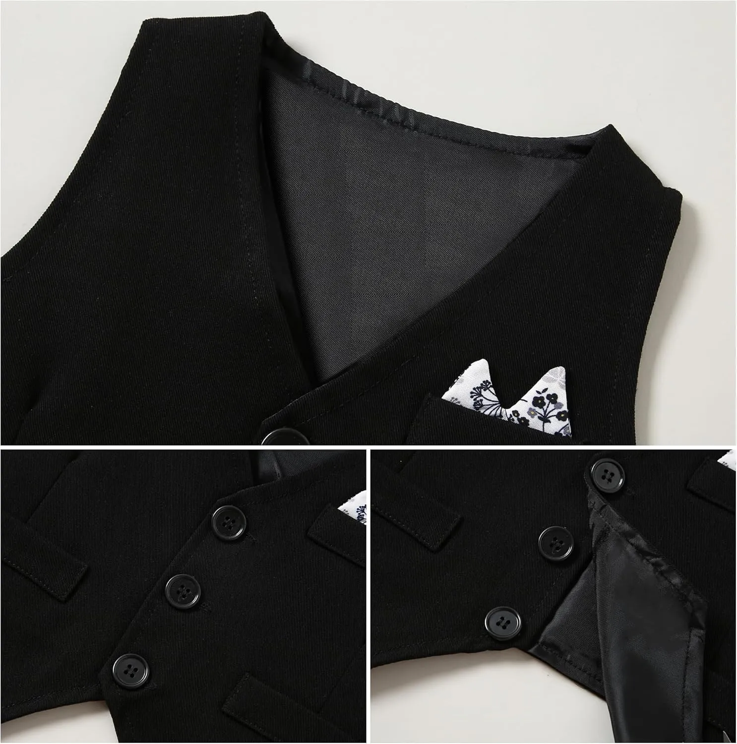 YALLET Baby Boy Clothes Suit 0-24 Months Infant Gentleman Outfits Formal Dress Shirt Bowtie Vest Pants Set Baby Wedding Suits