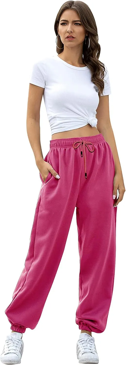 YLDUJ AMUM Women's Sweatpants Casual Drawstring Sweat Pants Workout Athletic Joggers with Pockets