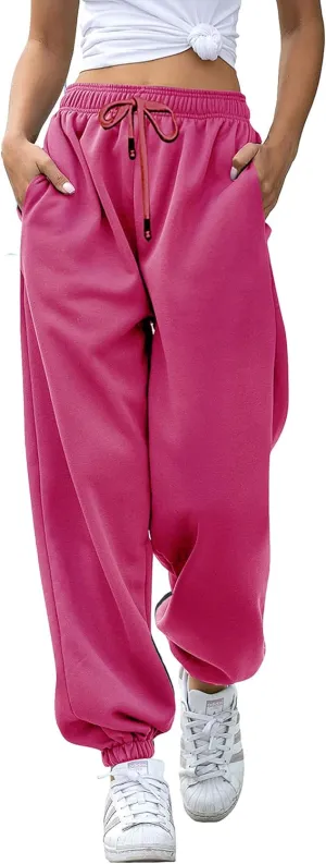 YLDUJ AMUM Women's Sweatpants Casual Drawstring Sweat Pants Workout Athletic Joggers with Pockets