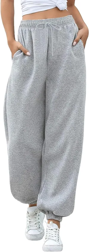 YLDUJ AMUM Women's Sweatpants Casual Drawstring Sweat Pants Workout Athletic Joggers with Pockets