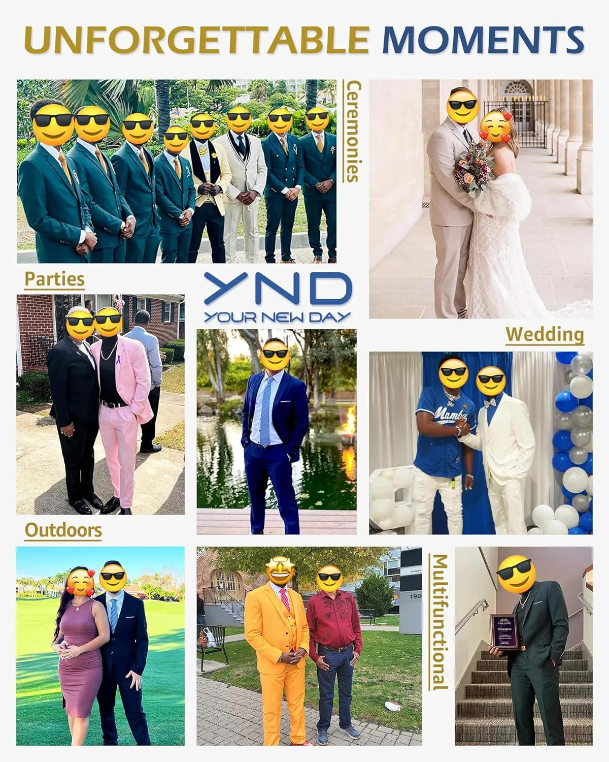YND Men's 2 Piece Casual Linen Suit, Regular Fit Lightweight Blazer and Pants, Tuxedo for Casual Wedding Business Outfit