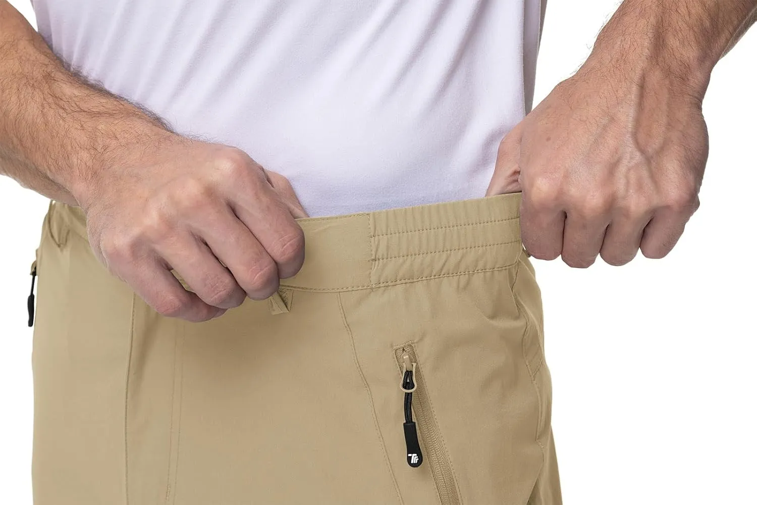 YSENTO Men's Cargo Hiking Pants Lightweight 5 Zipper Pockets Stretch Quick Dry Camping Fishing Travel Pants