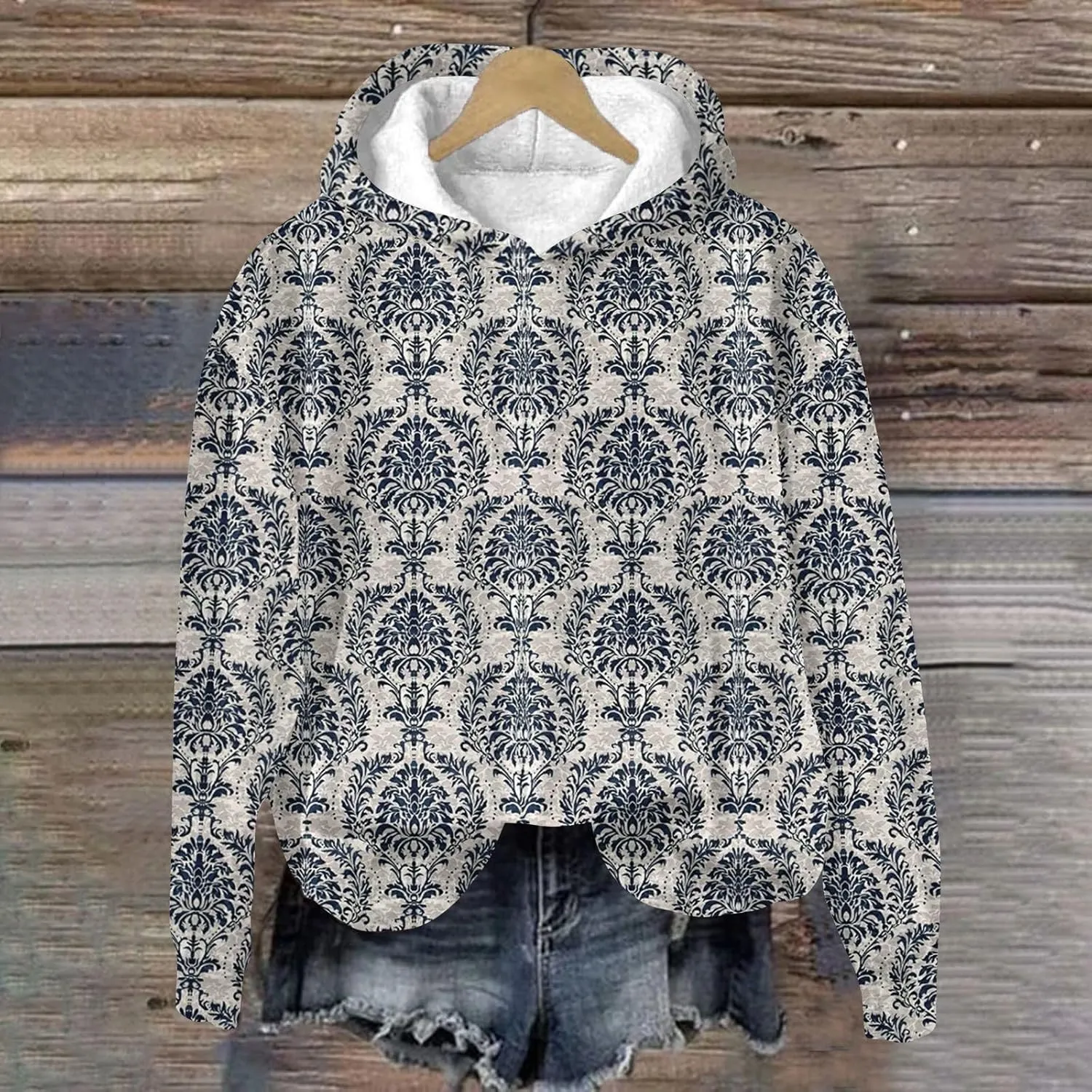 ZEFOTIM Sherpa Lined Hoodies for Women Trendy Winter Pullovers Fashion Sweatshirts Comfy Casual Long Sleeve Hoodies